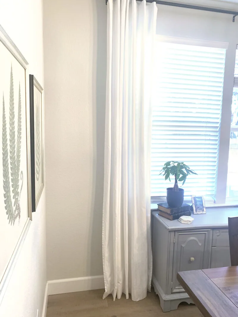 Easiest Way to Hem Curtains (Ikea no-sew hem) - Living My Home Life