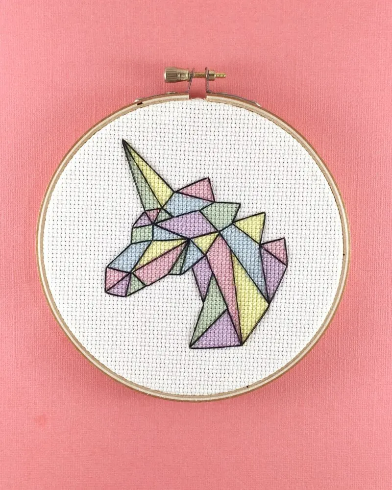 Knitter Cross Stitch Pattern  Modern geometric cross stitch - Ysolda