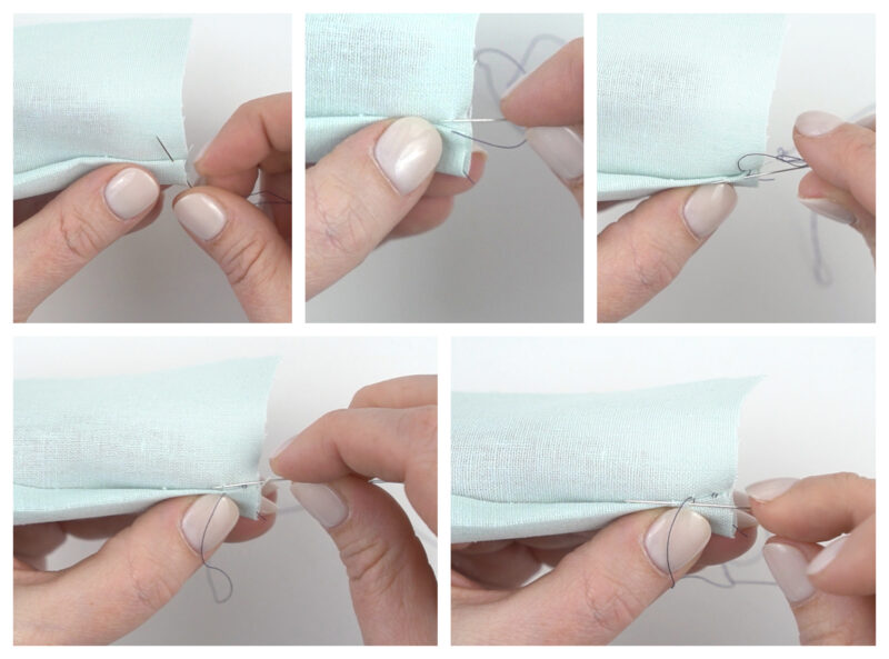 How to sew a blind hem by hand.