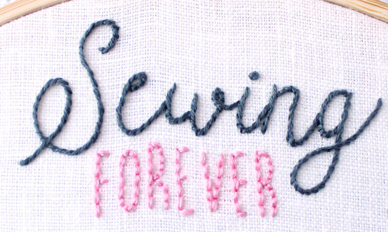 How to Embroider Letters by Hand - Cutesy Crafts