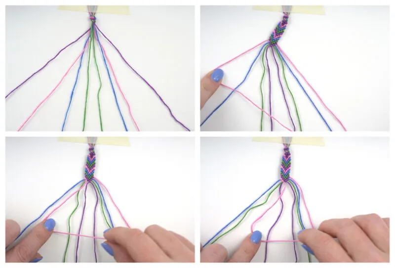 How To Make Friendship Bracelets Basic Diagonal Stripe