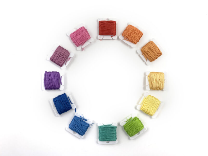 Embroidery floss friendship bracelets.