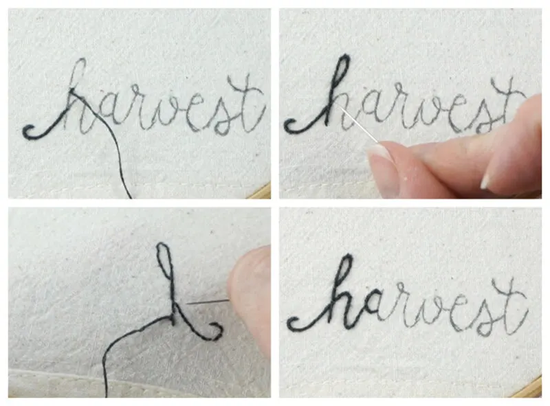 How to hand embroider letters