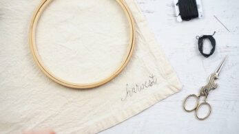 How to Embroider Letters by Hand - Cutesy Crafts