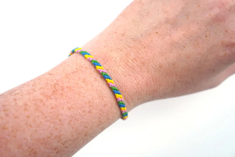 candy stripe friendship bracelet